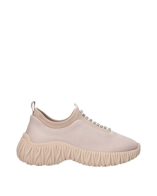 Miu Miu Pink Slip On Sneakers Rhinestone Trim