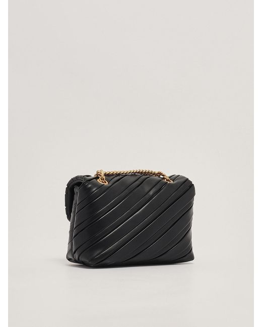 Pinko Black Love Puff Mini Cl Recycled Clutch