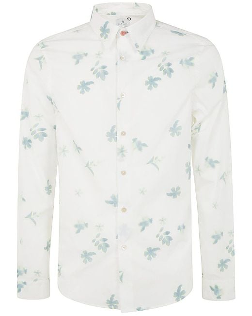 PS by Paul Smith White Ls Tailored Fit Shirt for men
