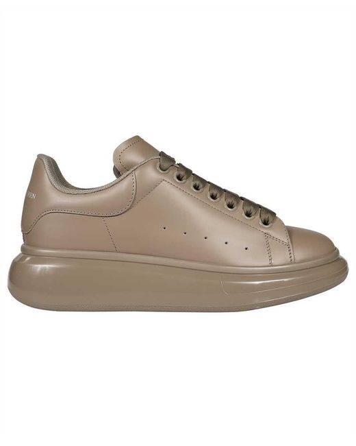 Alexander McQueen Brown Larry Leather Sneakers for men
