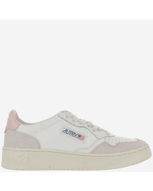 Autry White Leather Sneakers Medalist Low Trainers