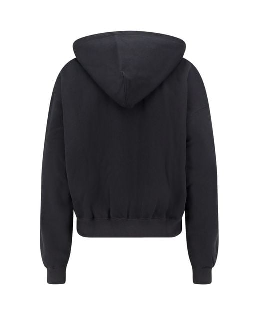 Y-3 Black Cotton And Recycled Polyester Sweatshirt