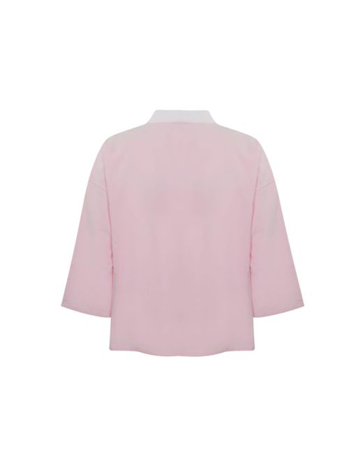 Roy Rogers Pink Mandarin Collar Shirt