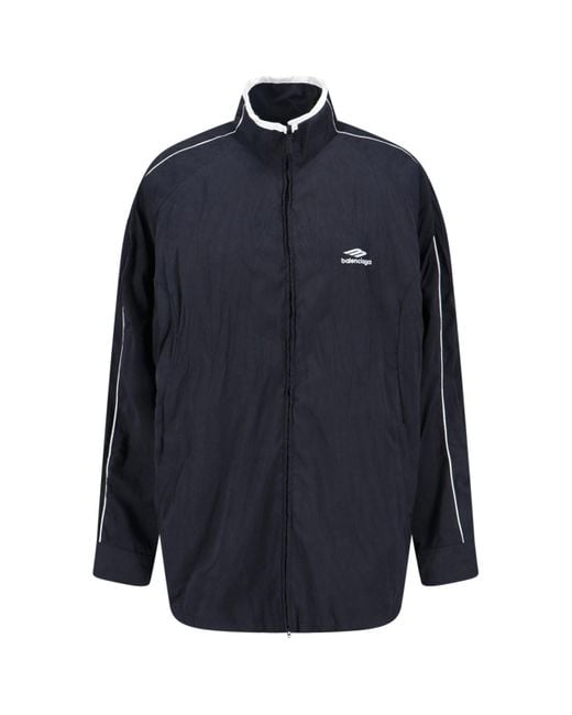 Balenciaga Blue Giazza Zip Logo