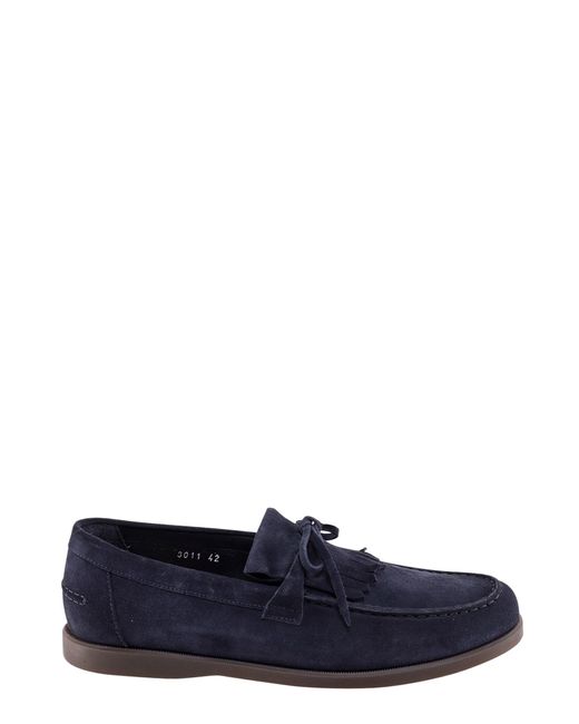 Doucal's Suede Wash Loafer in Blue for Men | Lyst
