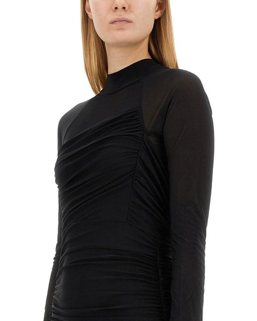 Helmut Lang Black Mini Dress Polyester
