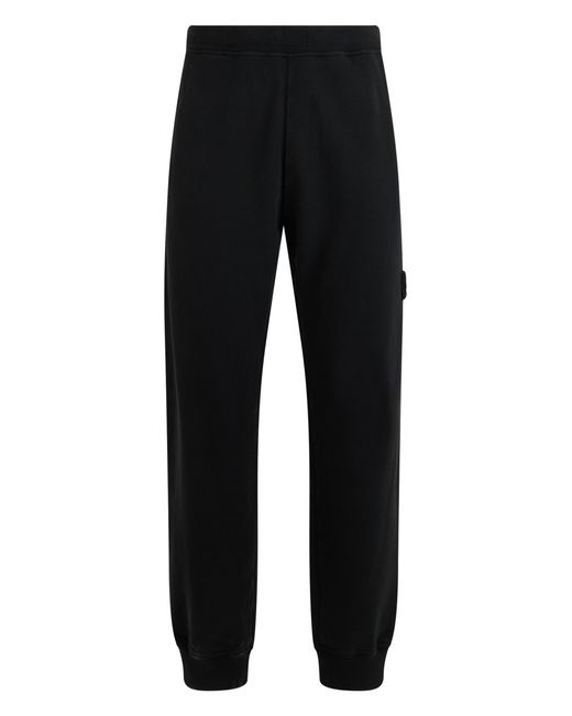 Stone Island Black Track Pants Cotton for men