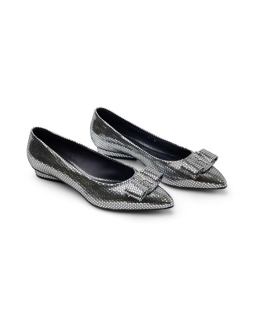 Ferragamo Gray Ballet Shoes