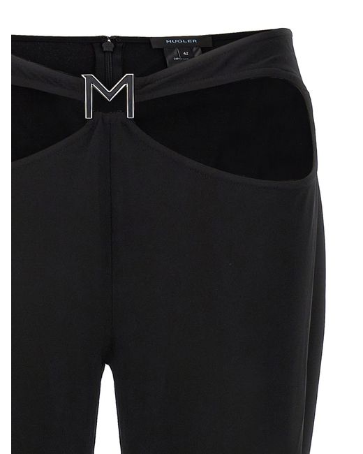 Mugler Black M Cut-out Pants