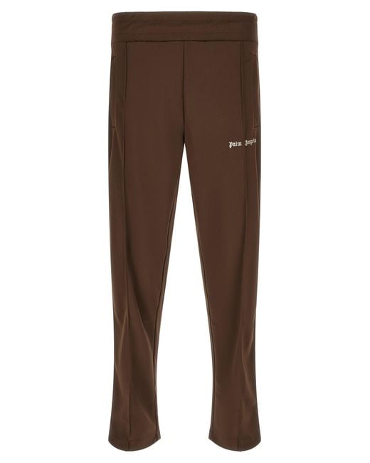 Palm Angels Brown Polyester Joggers (Workout Pants) for men