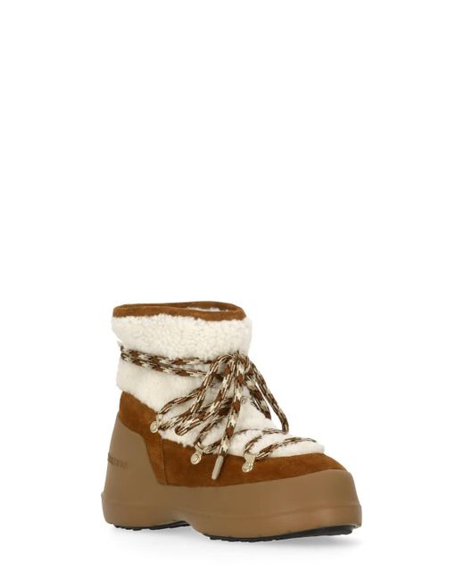 Moon Boot Natural Luna Boot Shearling Boots