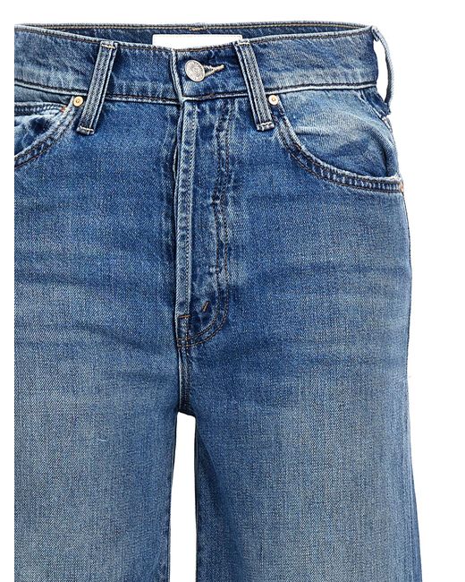 Mother Blue 'The Ditcher Roller Sneak' Jeans