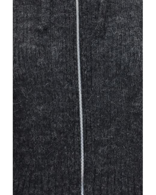 Our Legacy Blue Zip-Up Hoodie Alpaca Blend (Vicugna Pacos) Knitwear