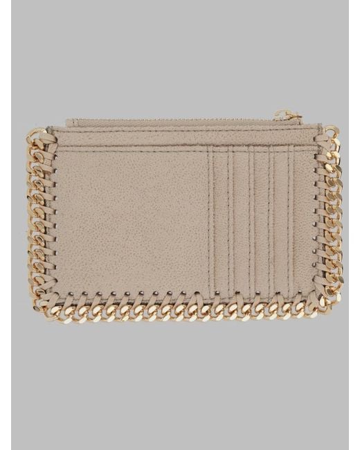 Stella McCartney Natural Card Holder Falabella Polyester Wallets & Purses
