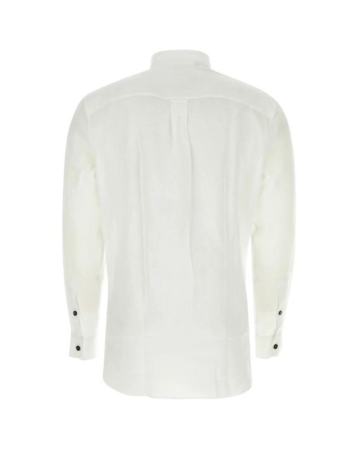 Brioni White Linen Shirt for men