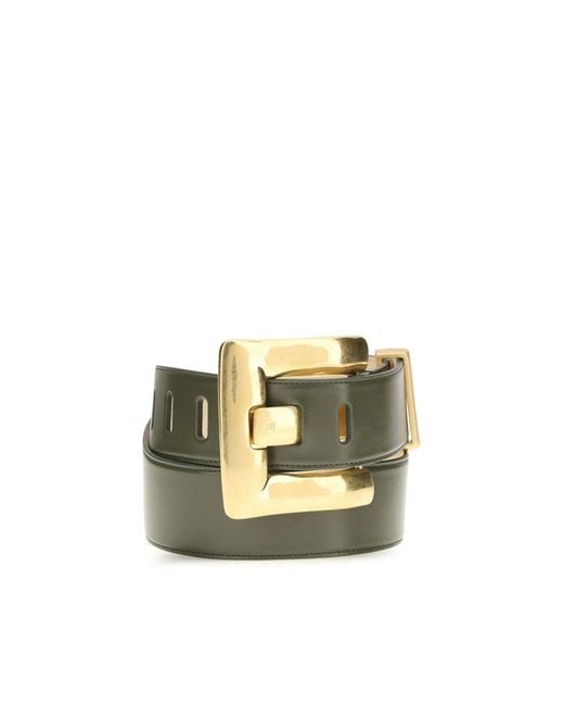 Balmain Metallic Bicolor Calf Leather Bos Taurus Regular Belt