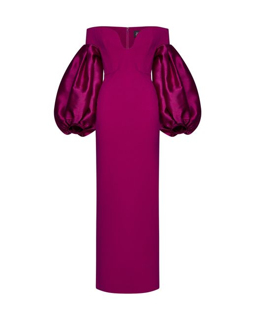 Solace London Purple Mora Maxi Dress