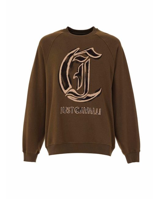 Roberto Cavalli Brown Just Cavalli Sweatshirt for men