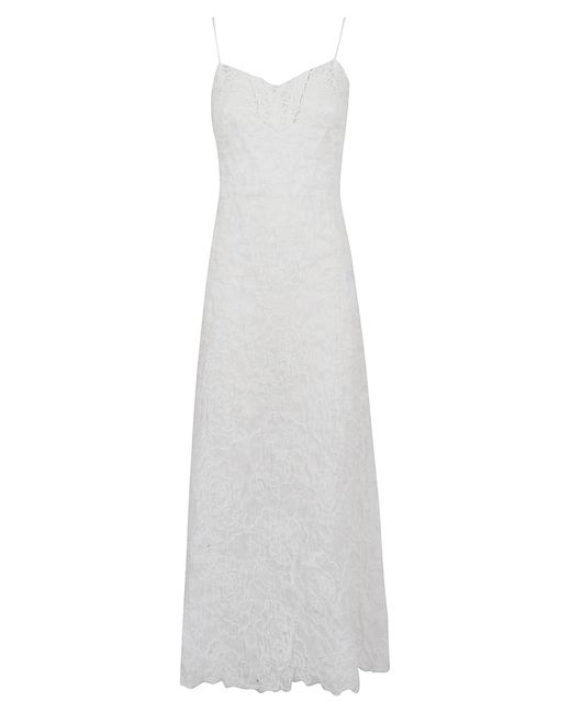 Ermanno Scervino White Long Dress