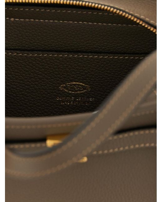 Tod's Metallic Calfskin Tote Bag