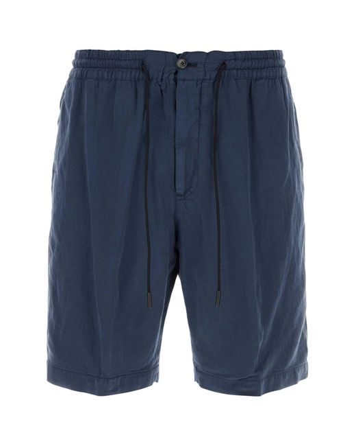 PT01 Blue Lyocell Blend Bermuda Shorts for men