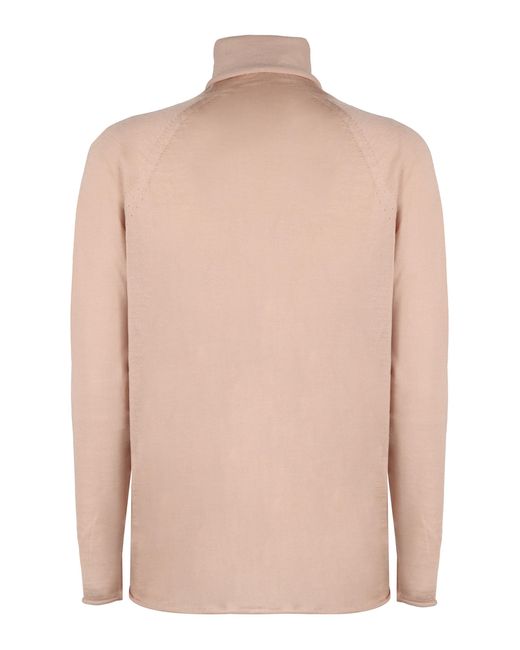 Kiton Pink Cashmere Turtleneck Sweater