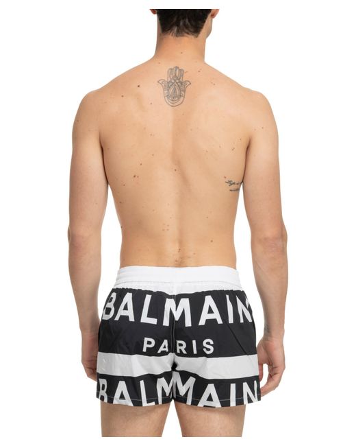 Balmain Blue Swim Shorts for men