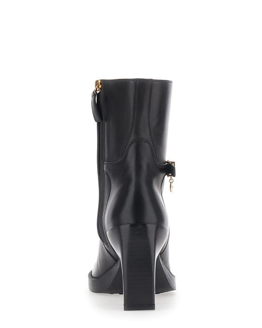 Tod's Black Ankle Boots Leather Sheep