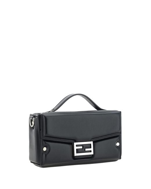 Fendi Black Soft Trunk Baguette Bag for men