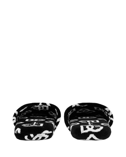 Dolce & Gabbana Black Slippers Dg Allover