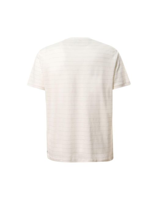 Eleventy White T-Shirt Rigata for men