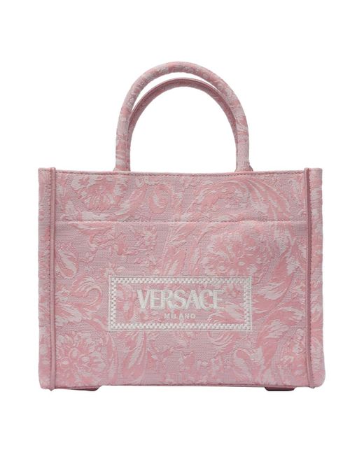 Versace Pink Small Athena Barocco Shopper