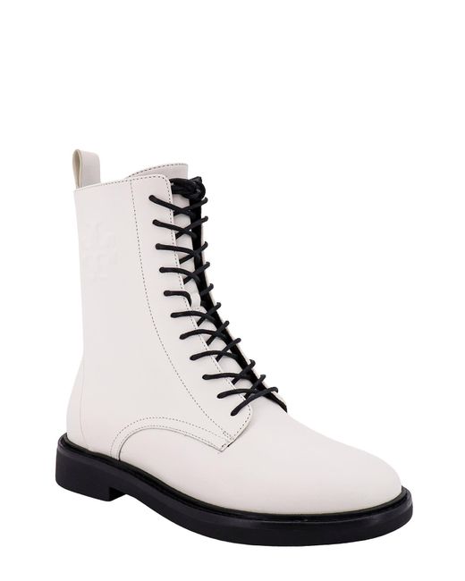 Tory Burch White Ankle Boots