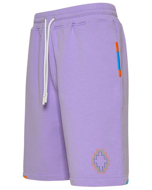 Marcelo Burlon Purple County Of Milan Lilac Cotton Bermuda Shorts for men