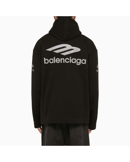 Balenciaga Icon 3 B Sport Hoodie Black for men