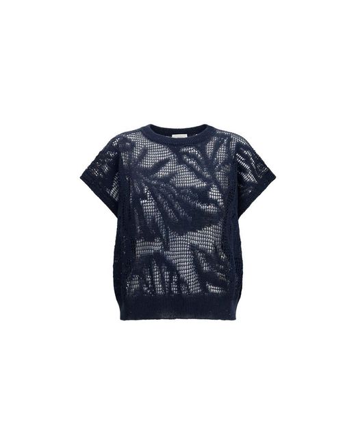 Brunello Cucinelli Blue Linen T