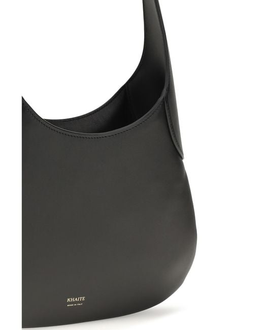 Khaite Black Small Joan Hobo Shoulder Bag Calf Leather Bos Taurus