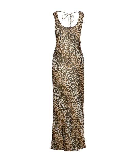 Ganni Natural Dresses Viscose
