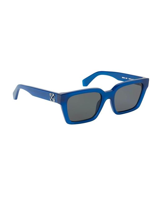 Off-White c/o Virgil Abloh Blue Square Frame Sunglasses