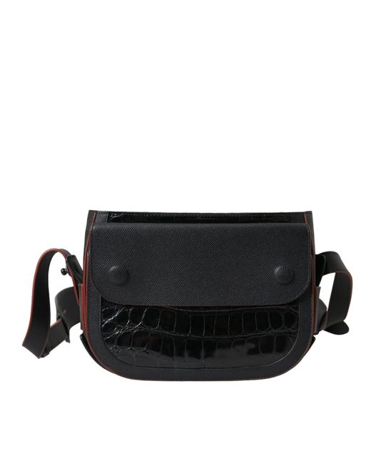 Balenciaga Black Elegant Exotic Leather Camera Bag