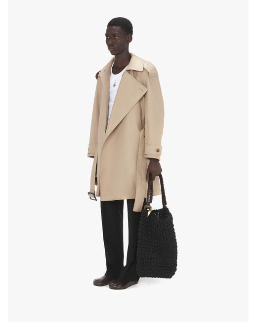 JW Anderson Wrap Front Mid-length Trench Coat in Natural for Men