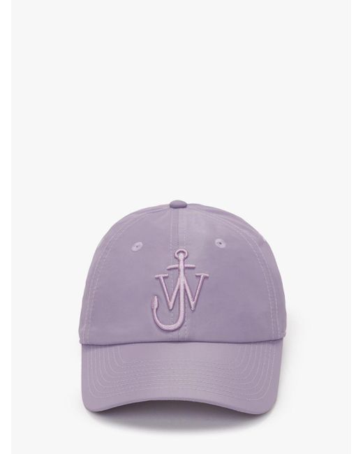 J.W. Anderson Purple Nylon Baseball Cap With Anchor Logo