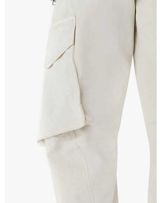 J.W. Anderson White Twisted Cargo Trousers