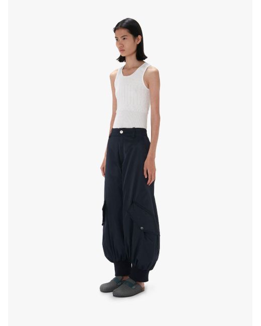 J.W. Anderson Blue Padded Cargo Trousers