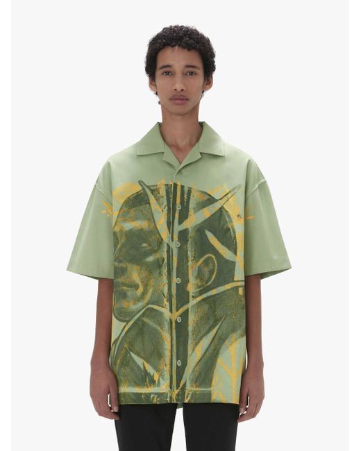 J.W. Anderson Green Short Sleeve Shirt - Pol Anglada Artwork for men