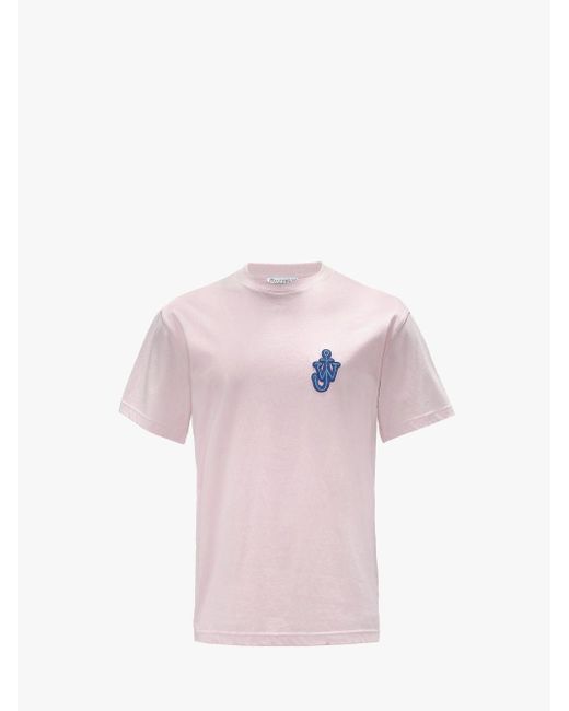 J.W. Anderson Pink Anchor Patch T-shirt for men