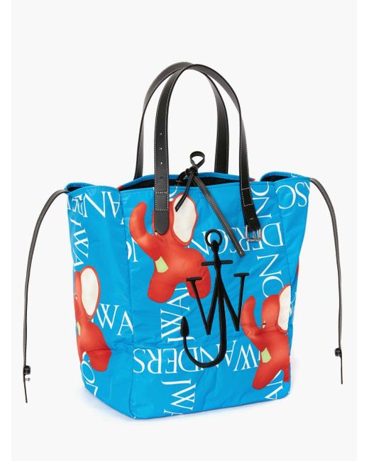 JW Anderson Belt Tote - Cabas Bag With Elephant Motif in Blue | Lyst
