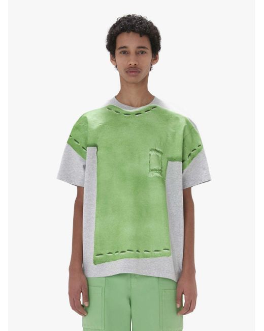 J.W. Anderson Green Clay Trompe L'oeil Printed T-shirt