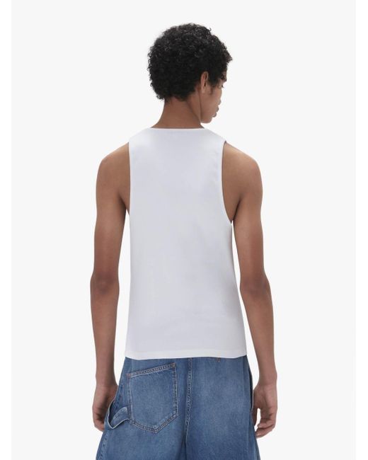 J.W. Anderson White Logo Embroidered Tank Top
