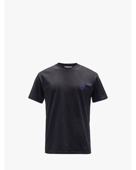 J.W. Anderson Blue Anchor Embroidery Back Print T-shirt for men